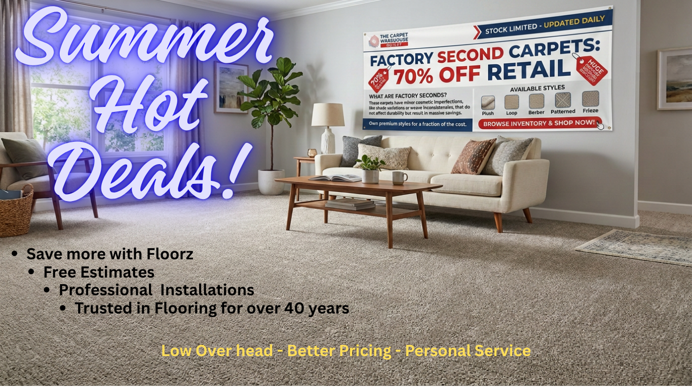 Floorz Carpet Outlet has a wide variety of in-stock carpets from name brands
